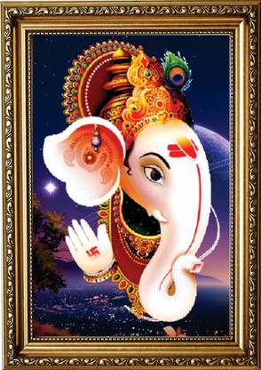 RTSHOPPING Ganpati Bappa/Ganesh Ji Photo Frame Religious Frame