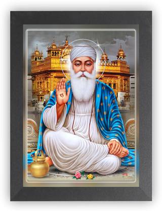 Nuoshopping Guru Nanak Dev Guru Gobind Singh Ji/Waheguru/sikh guru wall hanging photo frame Religious Frame