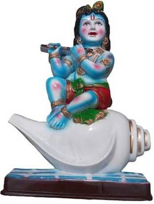 KRISHNA CHILD KRISHNA ON CONCH Religious Frame