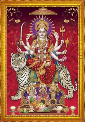 jog craft durga maa photo | mata ji photo| maa durga photo| durga 9 roop photo Religious Frame