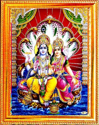 SUNINOW vishnu laxmi photo frame |vishnu photo Religious Frame