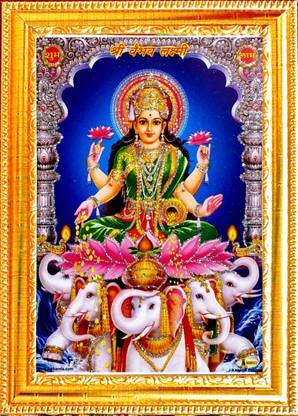 SUNINOW vaibhav lakshmi photo FRAME Religious Frame