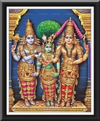 DIGITOUCH DESIGN MADURAI MEENAKSHI AMMAN THIRUKALYANAM PHOTO FRAME 8X6 INCH Religious Frame