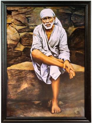 mperor SHIRDI SAI BABA PHOTO FRAME With High Quality Laminated Print And Original Wood Frame Size (28 x 19.5)inch Religious Frame