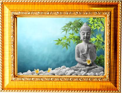Nuoshopping BUDDHA PHOTO FRAME / LORD BUDDHA PHOTO FRAME/ BUDDHA PURNIMA PHOTO FRAME (8X12) Religious Frame