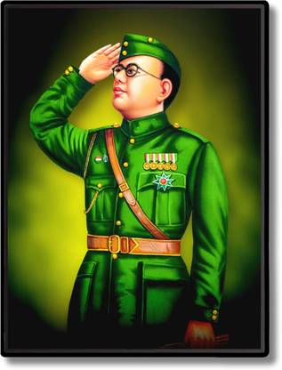HitechMart Netaji Subhash Candra Bose Laminated Photo Religious Frame