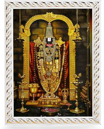 PrintShare Religious Image of Shri Tirupati Balaji Lord Venkateswara Religious Frame