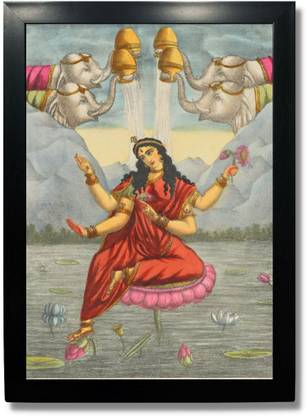 Kagaz Kala Goddess Kamalatmika Religious Frame