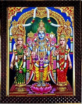 FRAMTASTIC Balaji Padmavathi Photo Frame |Tirupati Balaji Photo Frames|God Photo Frames Religious Frame