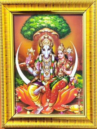 SAI BALAJI ACRALICS Varaha Swamy with Lakshmi Religious Frame