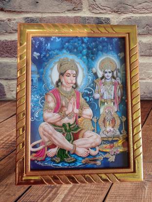 Anju Rani Hanuman ji Photo With Frame Religious Frame