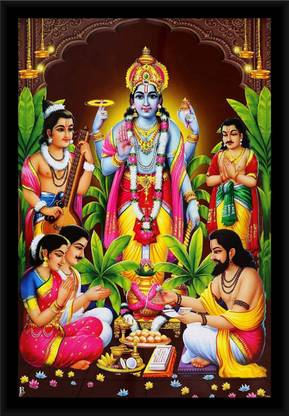inkart craft Satyanarayan Bhagwan Religious Frame
