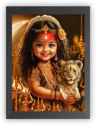 US COLLECTION Durga Maa Nav Roop Photo Frame,Durga Maa Photo Frame ...