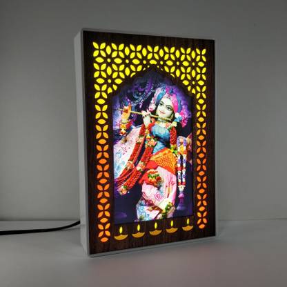 Regalo Casila Little Krishna Photo Frame With Light Home Décor Janmashtmi Gifts Religious Frame