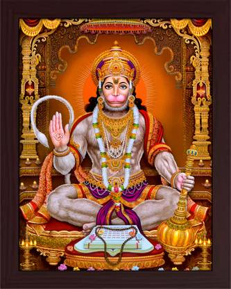 emofly Veer Hanuman ji Religious Frame