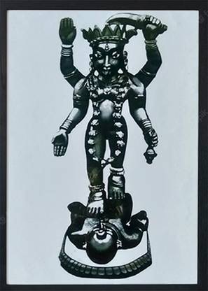 Deshkart ADDYA MATA (5 Inch X 7 Inch) Laminated Photo With Back Support Mount Religious Frame