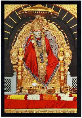 Zig Zag Shirdi Sai Baba Shiridi Saibaba Big Large Size Religious Frame