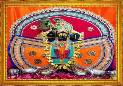 jog craft shri sanwariya seth photo frame, sawriya seth photo lord dark krishna Religious Frame