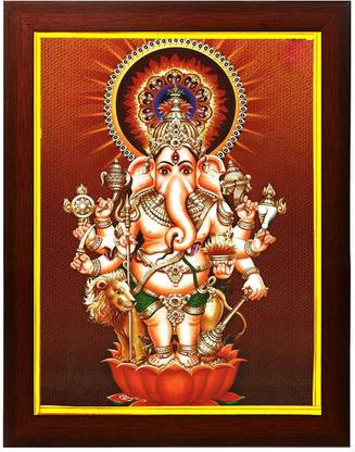 Zig Zag Lord Ganesha Ganpati Ji Drishti Nazar Big Large Size Religious Frame