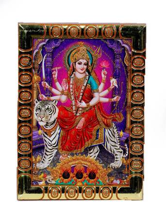 Dharmikk Maa Durga Photo Frame | Pocket size photo frame Religious Frame