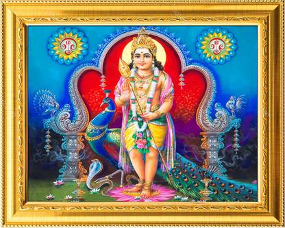 NDFRAME Lord Subramanya Swamy Murugan Valli Devasena Kartikeya Religious Frame