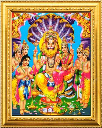 NDFRAME Lakshmi Narasimha Swamy Photo Frame Religious Frame Price in ...