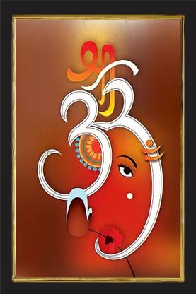 PRANVIGIFTS OM WITH GANESH JI Religious Frame