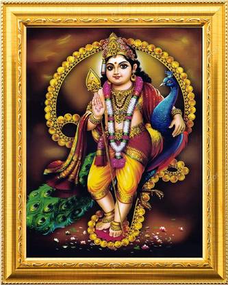 NDFRAME Lord Subramanya Swamy Murugan Valli Devasena Kartikeya Religious Frame