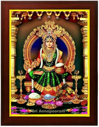Zig Zag Maa Annapurna Devi / Mata Big Large Size Religious Frame