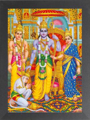 Nuoshopping Sita-RAM/JAI SIYA RAM/SITA RAM/Jai Shree Ram/laxman/hanuman/ram darbar Religious Frame