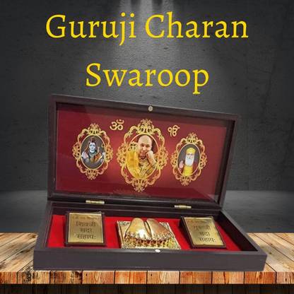 Upheavel GoldGiftIdeas Gold Plated Radhe Krishna Photo Frame with Charan Paduka Religious Frame