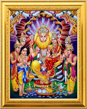 NDFRAME Lakshmi Narasimha Swamy Photo Frame Religious Frame Price in ...
