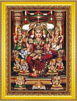 SAI BALAJI ACRALICS Lalitha Devi Photo ( 6 x 8 Inch ) Frame Religious Frame