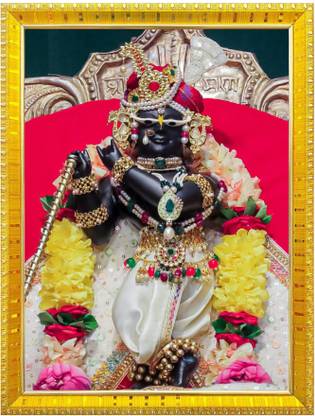 Nokkes Radha Raman Vrindavan Thakur Ji Religious Photo frame 5X7 Inch Photo Frame _W31 Religious Frame
