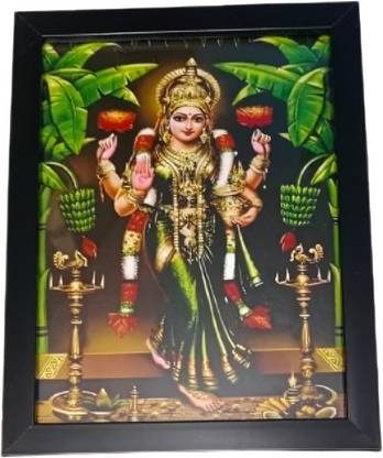 DIGITOUCH DESIGN Goddess Mahalaxmi,Aishwarya Lakshmi,Gruha Lakshmi,Gadapa Lakshmi 8x6 inch frame Religious Frame