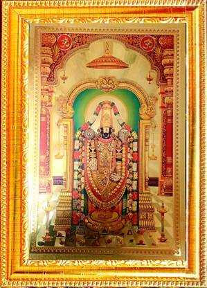 SUNINOW Big size Tirupati balaji photo frame ( 22 x 15 INCH ) Religious Frame
