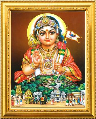 NDFRAME Lord Subramanya Swamy Murugan Valli Devasena Kartikeya Religious Frame