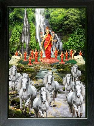 LOKANJ MONEY ATTRACTION PHOTO FRAME | MAA LAKSHMI VASTU PICTURE FRAMES Religious Frame