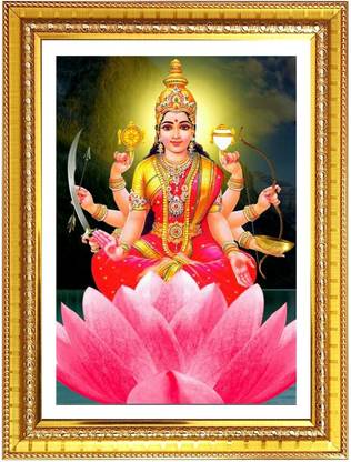 HitechMart Dhairya lakshmi Photo Frame 10x14 Inches Religious Frame