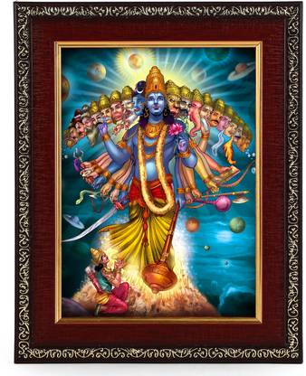 PrintShare Religious Image of Hindu God Vishnu Religious Frame
