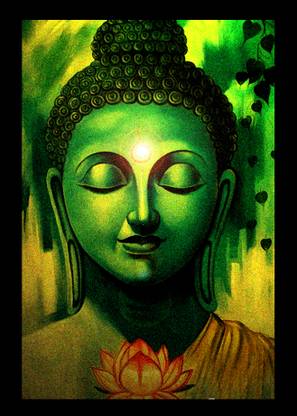 Sunframing Gautam Buddha photo frame with laminated sheet . size [ 8x12 inch ] Religious Frame