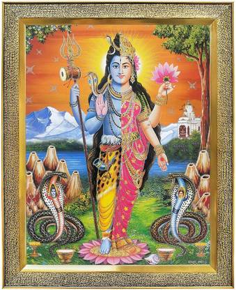 koshtak Shiva Parvati Ardhnarishwar Adishakti Shiv Parvati Religious Frame