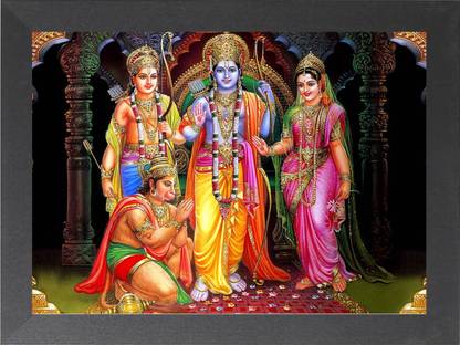Nuoshopping Sita-RAM/JAI SIYA RAM/SITA RAM/Jai Shree Ram/laxman/hanuman/ram darbar Religious Frame
