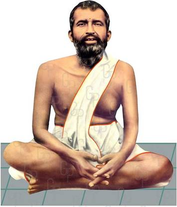 Giriram Photos Sri Ramakrishna Paramahamsa - Small Size (6" x 4" Inches) Photo Cutout Religious Frame