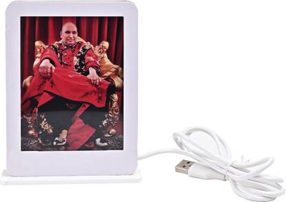 Musicar Guru Ji Swaroop Photo Changer Double Side Led With Usb Cable Frame for Table Religious Frame