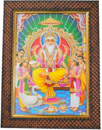 Dharmikk Vishwakarma ji darbar | Hindu Bhagwan Devi Devta Photo Frame Religious Frame