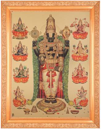 BM Traders Lord Venkateswara Swamy With Astalakshmi Religious Frame