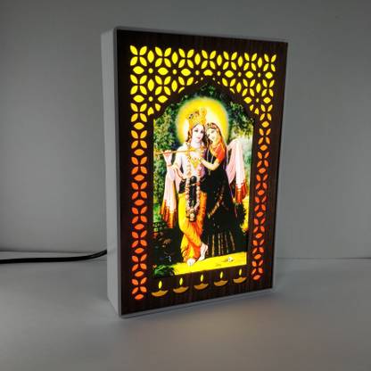 Regalo Casila Radha Krishna Photo Frame With Light For Home Decor Religious Frame