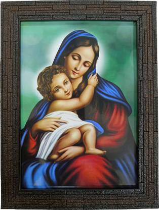 CSW Catholic frames Mother Mary/Jesus Mother Digital Art 7 * 5 inch photo frame Religious Frame