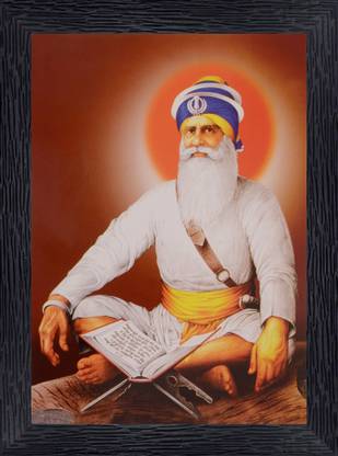 Bmsales Bisrat Creations baba deep singh ji photo frame | size= 10 inch/ 13.5 inch Religious Frame